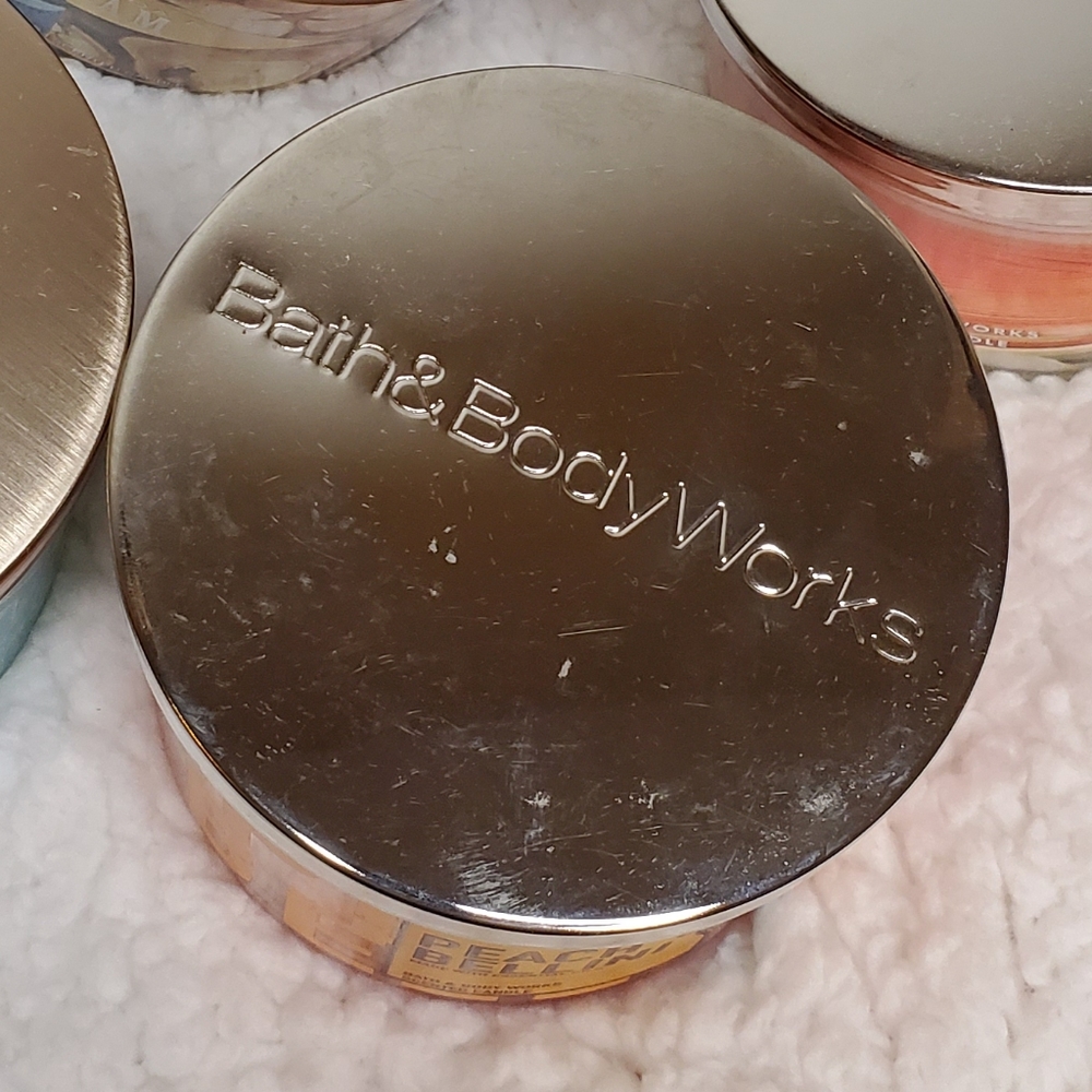 SOLD Bath & Body Works Peach Bellini 3 Wick Candle NWT - Picture 6 of 6